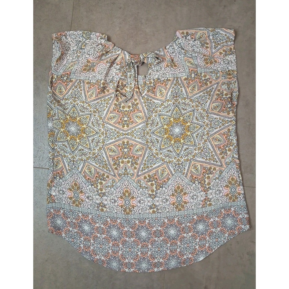 Lauren Conrad Geometric Shirt Womens Size Medium - Picture 3 of 8